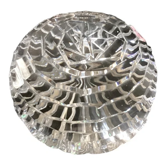 Domed Sculptured And Faceted Clear Lead Crystal Paperweight EUC - Picture 3 of 14